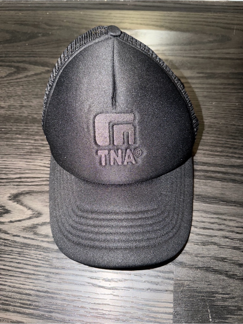 TNA Black Embossed Logo Trucker Cap